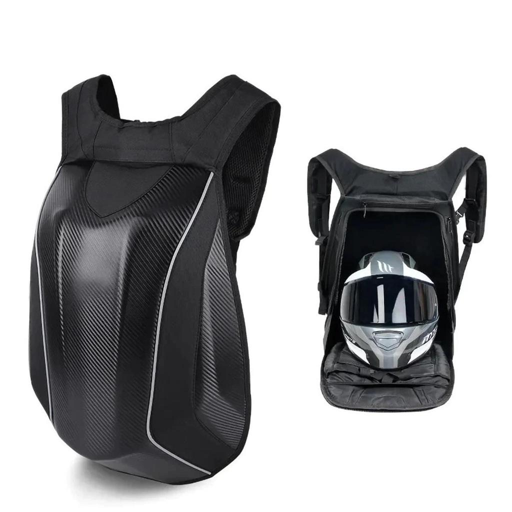 Mochila Bag Moto Motocross Motoboy Trabalho à prova d'água Impermeável Reflexivo Grande Preto
