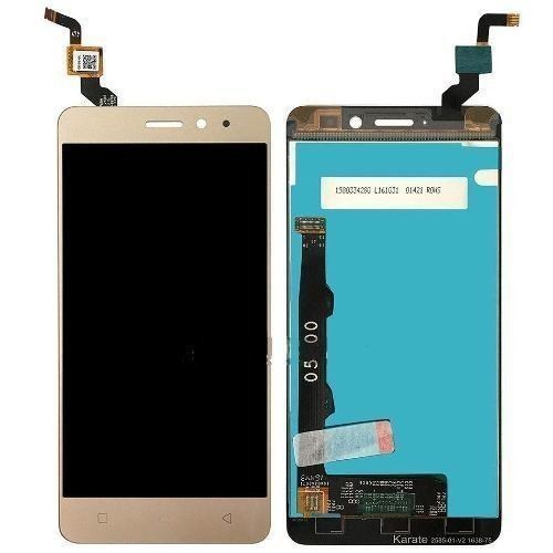 Tela Display LCD e Tela Touch Frontal Lenovo Vibe K6 dourada