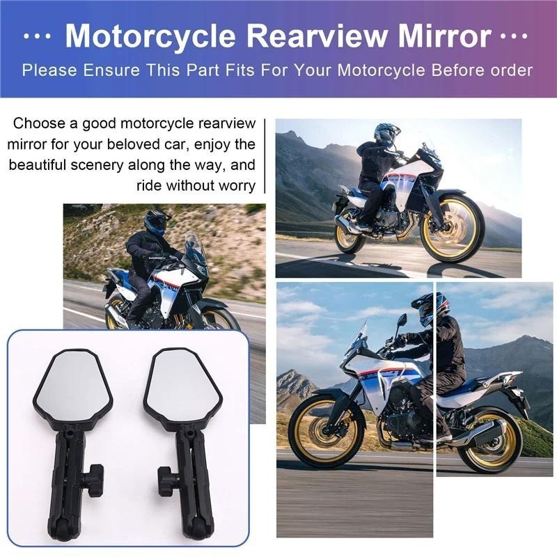 A040-Acessórios Para Espelho Retrovisor De Motocicleta , Espelhos Laterais Ajustáveis Honda Transalp XL750 XL 750 2023 2