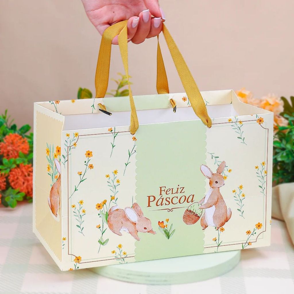 10 SACOLA DE PÁSCOA 16X13X26CM FLORIR 5468 ( PASCOA JANGO 2026 ) em Oferta na Shopee