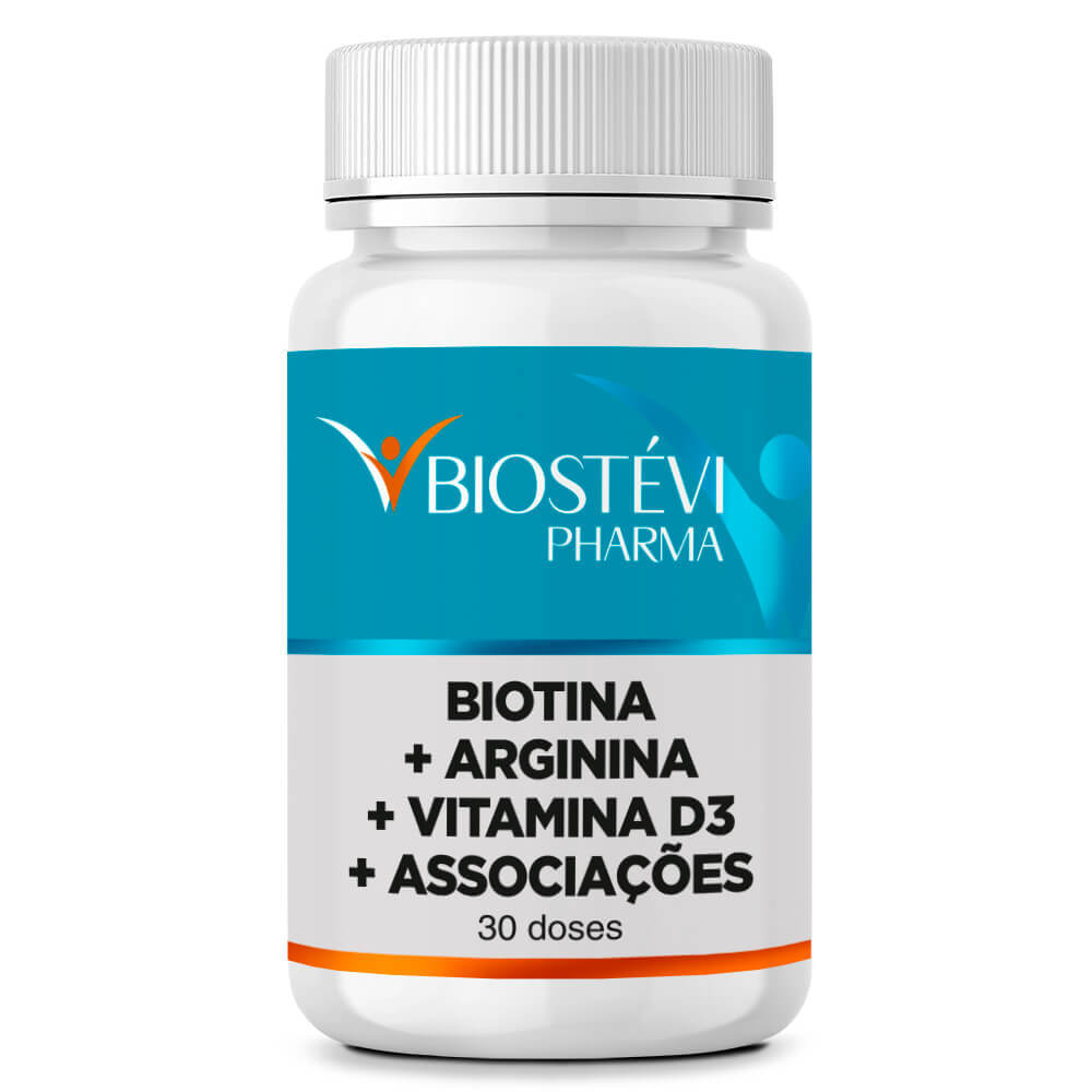 Engrossador e Crescimento Dos Fios | Biotina+ Arginina + Vitamina D3 + Associações 30 Doses