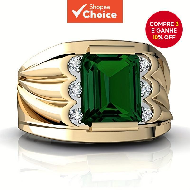 Anel Masculino Elegante E , Design De Negócios De Zircônia De Quatro Cores Para Casamentos , Festas , Presente , Acessór em Oferta na Shopee