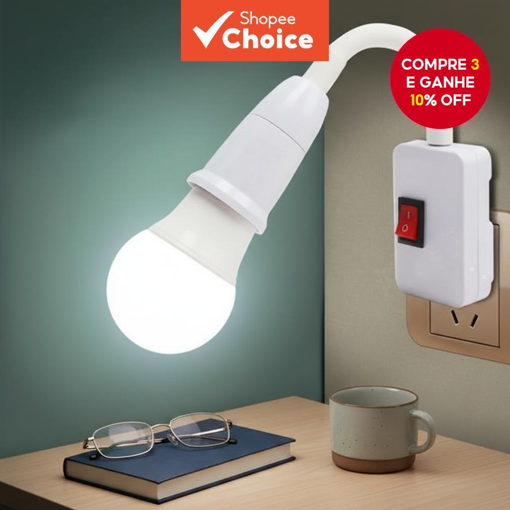 Luminária de parede de cabeceira LED com economia de energia, design plug-in, controle por interruptor em Oferta na Shopee