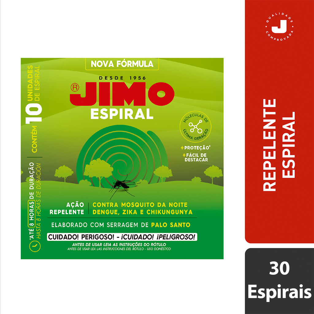 Jimo Espiral Repelente Serragem De Palo Santo 30 Unidades Duração 8 Horas