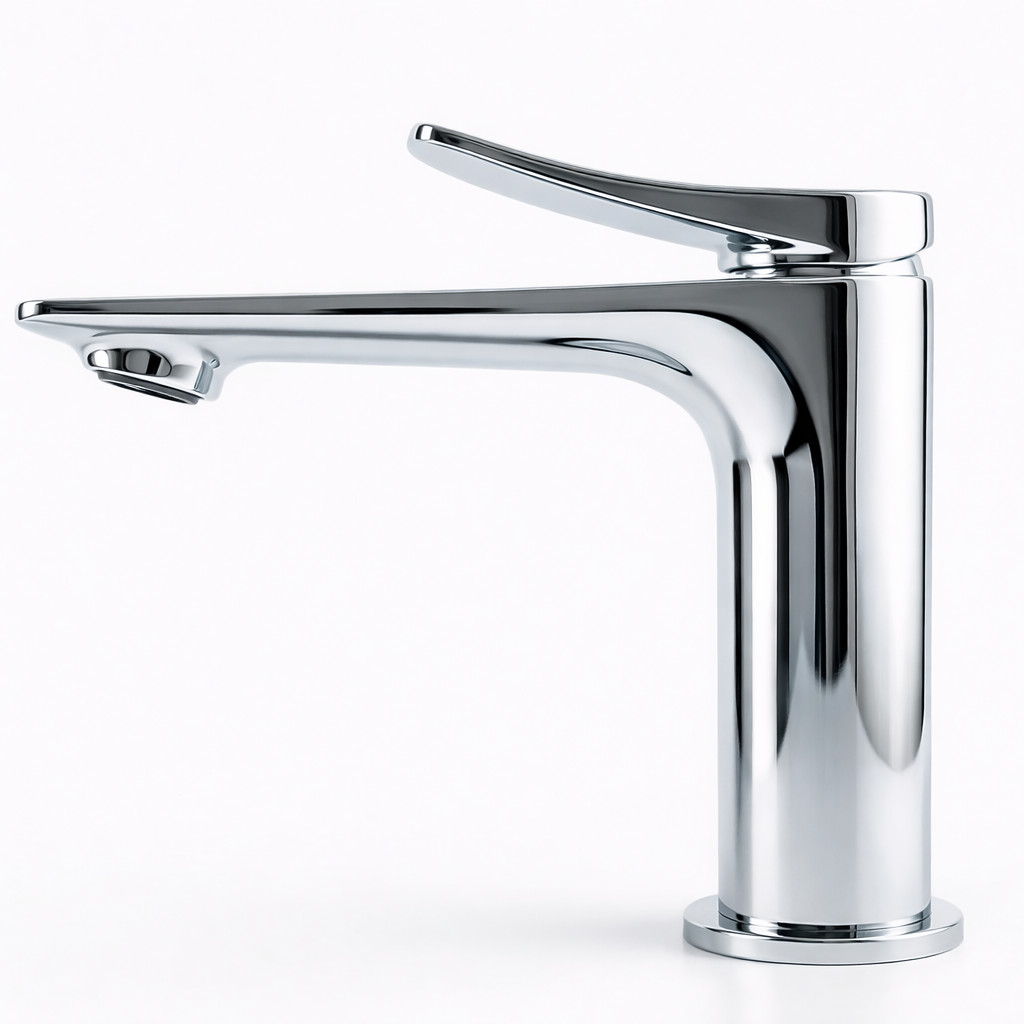 Torneira de Banheiro Lavabo Misturador Monocomando Paris Cromo Premium Totalmente em Metal