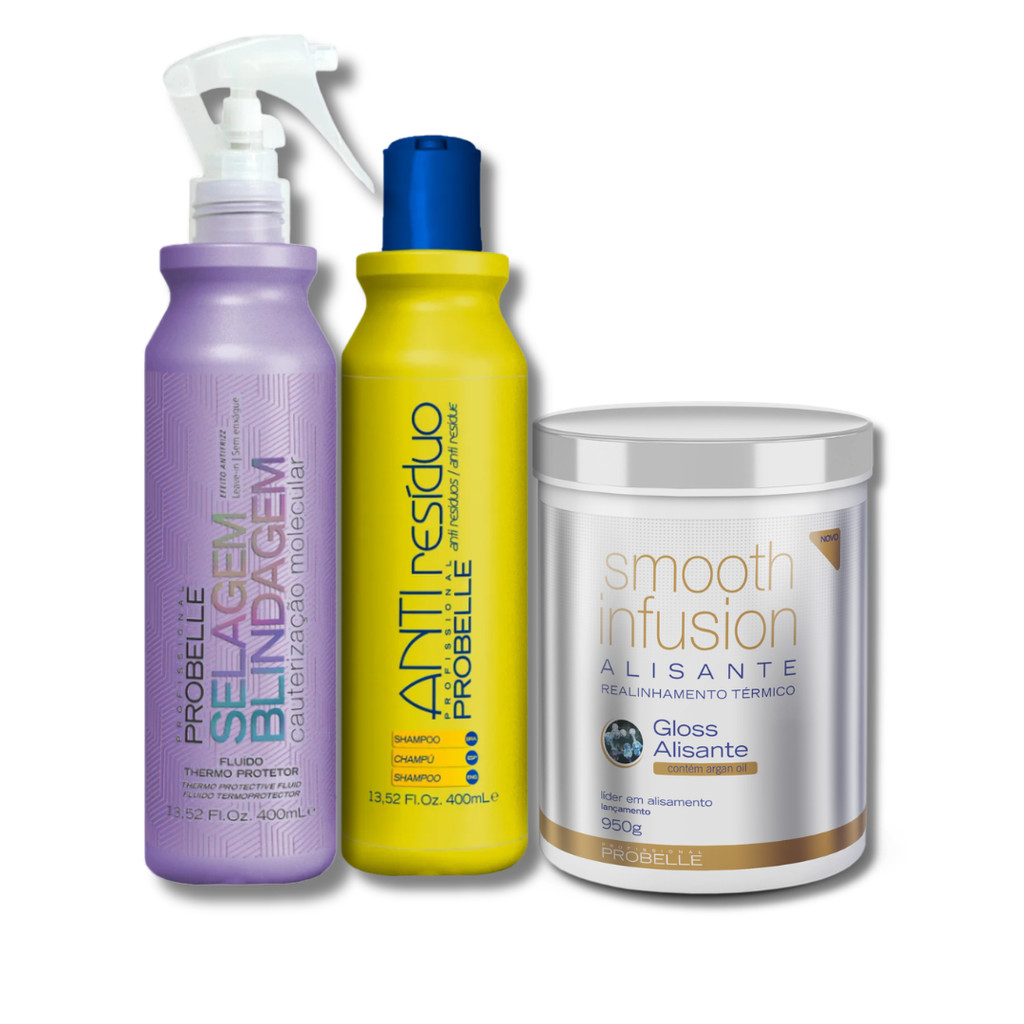KIT BTX + Selagem e Blindagem + Shampoo anti Resíduo - PROBELLE