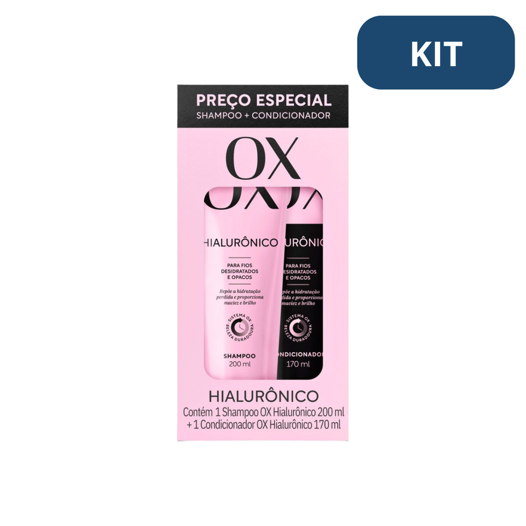 Kit Ox Shampoo e Condicionador Hialurônico Pack Promocional