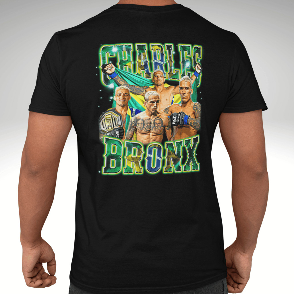 Camiseta Charles do Bronx UFC Luta Premium ALgodão 30.1 Confortável