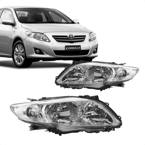Par Farol Corolla 2009 2010 2011 Cromado Ambos Lados