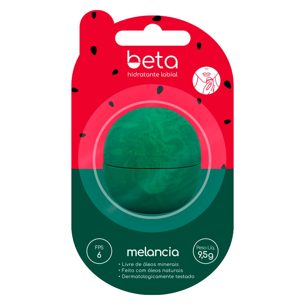Hidratante Labial Beta Melancia FPS 6 9,5g em Oferta na Shopee