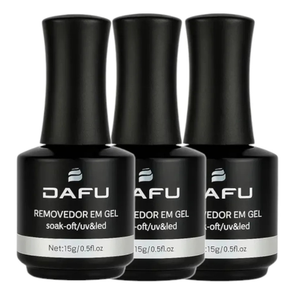 Kit 3x Removedor de Esmalte em Gel Dafu – Remoção Rápida e Sem Esforço