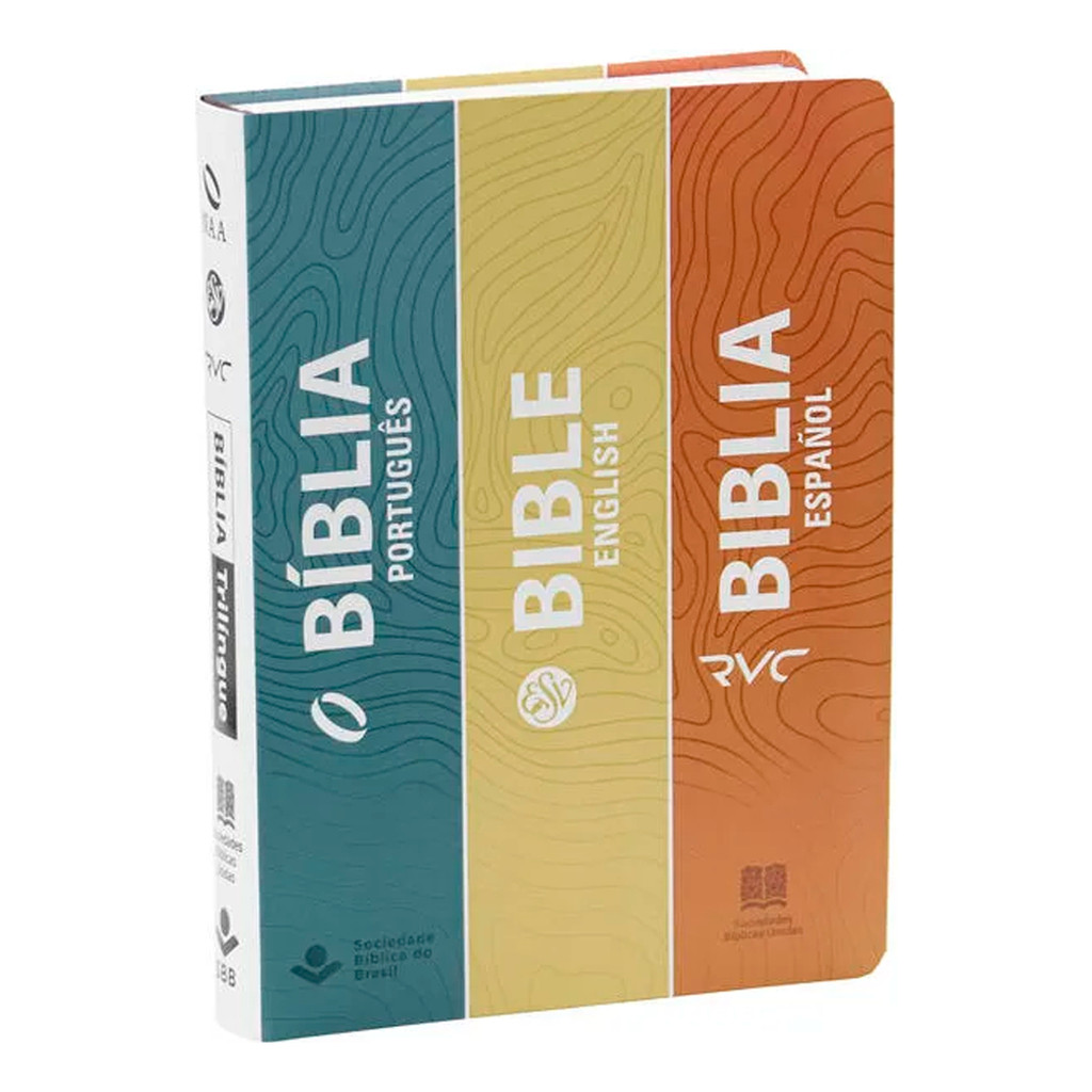 Bíblia Trilíngue: Inglês (esv) / Português (naa) / Espanhol (rvc) - Sbb | Capa Colorida