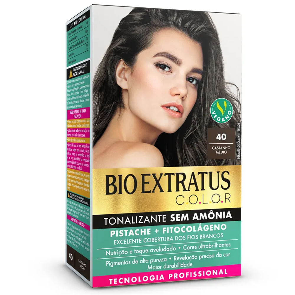 Tonalizante Sem amônia Bio Extratus Color Castanho Médio 40 em Oferta na Shopee