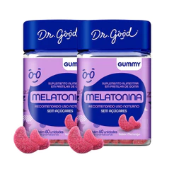 Kit com 2 Dr. Good - Melatonina - 60 gomas - Morango