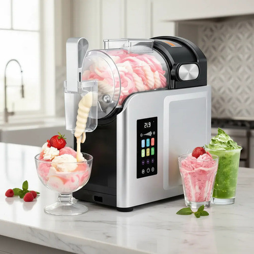 Máquina De Drinks Frozen Slushie Sorveteira 6 Em 1 2l Touch Cinza 127v