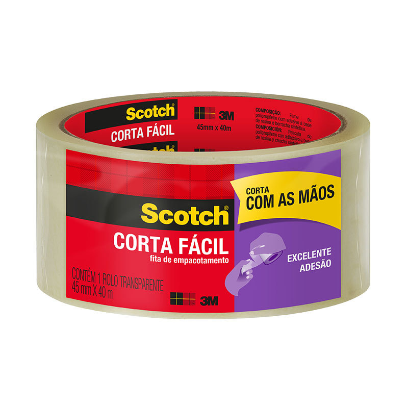 Fita de empacotamento Scotch Corta Fácil 45mmx40m 3M