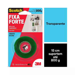 Fita Adesiva Dupla Face Scotch 3M com Espuma Uso Interno 19mmx2m em Oferta na Shopee