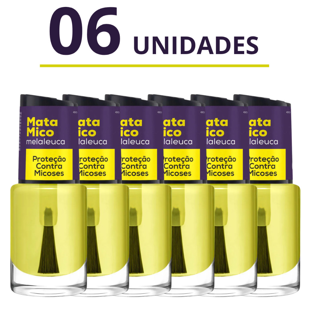 Kit de Esmaltes Cora Base Mata Mico Antifúngico Tratamento Para As Unhas com Óleo de Melaleuca