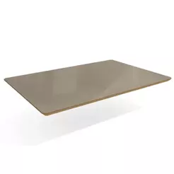 Tampo Mesa Sala de Jantar Madeirado c/ Vidro TA31 Retangular 80x120cm Freijo/Bronze - Kappesberg