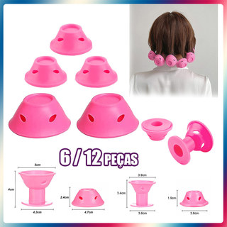 6/12 peças modelador de cabelo de Silicone macio 38/47mm modelador de cabelo sem calor adequado para uso noturno