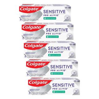 Kit 5 Cremes Dentais Colgate Repara Esmalte Sensitive Pro-Alívio 110g em Oferta na Shopee