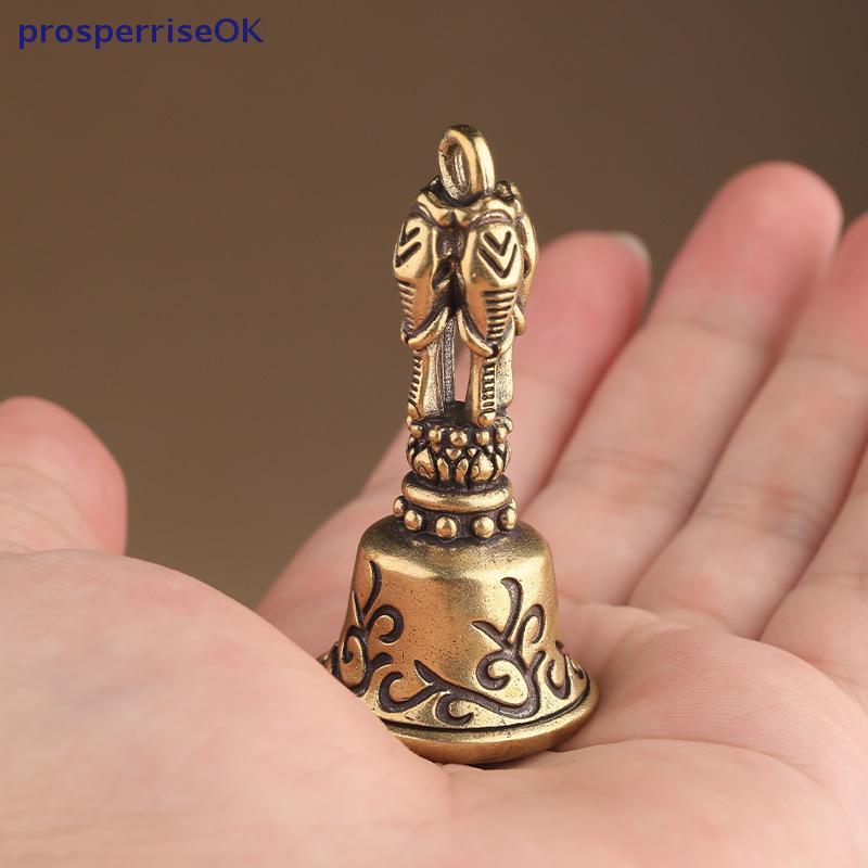 Imagem [newpros] Sino De Bronze Tibetano Antigo Pingente De Árvore De Natal Artesanato Em Latão Mágico Vento Shui Feng Sinos Pa