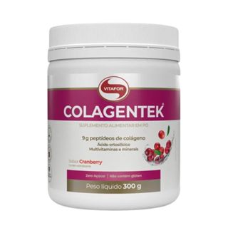 Colagentek Suplemento Alimentar Em Pó Sabor Cranberry 300g em Oferta na Shopee