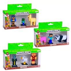 Bonecos Sortidos Minecraft Pack 3 Unitário Série 2 Multikids - BR2554