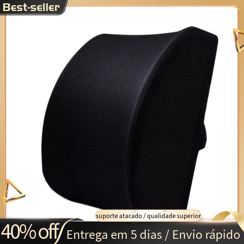 Almofada De Apoio Lombar Para Cadeira De Assento De Espuma Viscoelástica Escritório , Casa , Carro-Malha