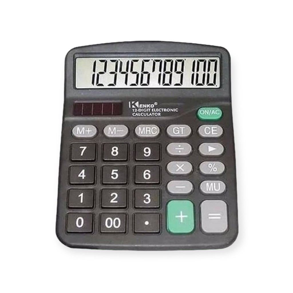Calculadora convencional de mesa grande de 12 dígitos KENKO KK-837B TG em Oferta na Shopee