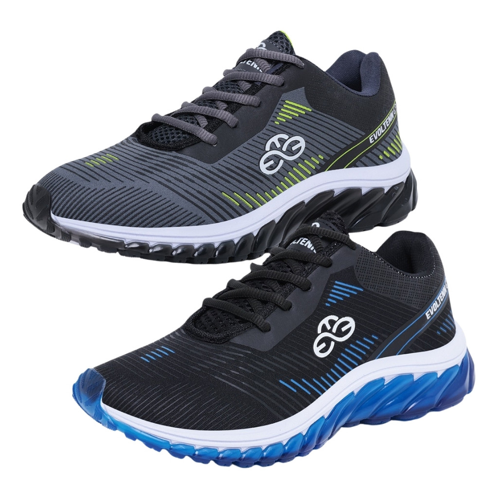 Kit 2 Tênis Masculino Esporte Caminhada Casual Respirável Confortável Ajustável Cadarço Leve e Flexível