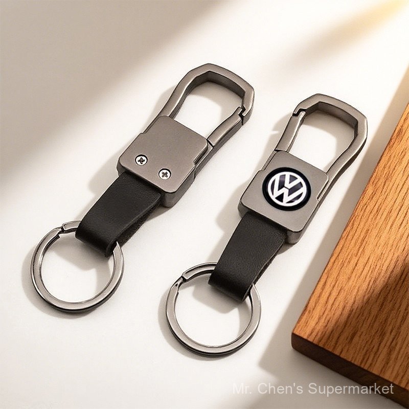 Chaveiro de couro de luxo com logotipo de carro, adequado para Volkswagen Polo, Golf 5 6 7, Passat B5 B6 B7, Touran, Bor