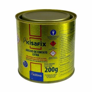 Cola Adesivo De Contato Kisafix Lata 200g em Oferta na Shopee