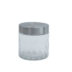 Pote Bolhas 800ml de Vidro com Tampa Inox Redondo - Mozcada