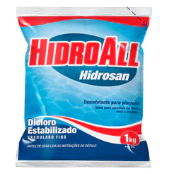 Hidroall - Hidrosan Plus - 1kg - Cloro Para Piscina - Tratamento de Água para Piscina