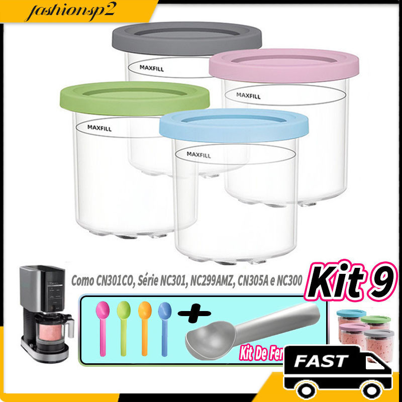 Copo De Sorvete , Recipientes Com Tampas Para Máquina Ninja Creami Pints NC301 NC300 NC299AMZ Series