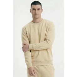 Moletom Masculino Leve Gola Careca Polo Wear Bege Médio