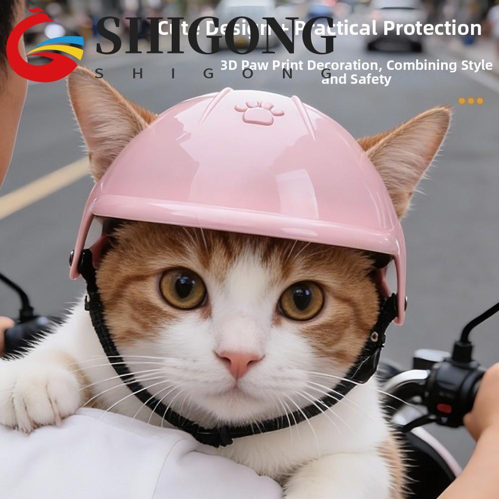 Capacete Para Animais De Estimação SHIGONG , Arnês De Segurança Protetor Resistente A Impactos Cães , Tapete De Esponja 