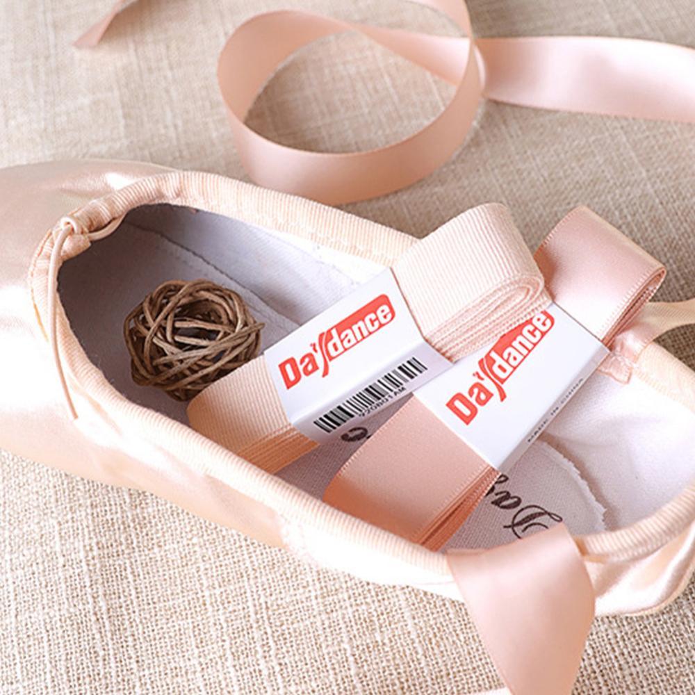 TKEY 200cm Mulher Cetim Lona Ballet Pointe Sapatos Bandagem Para Bailarina Dança I7Q8