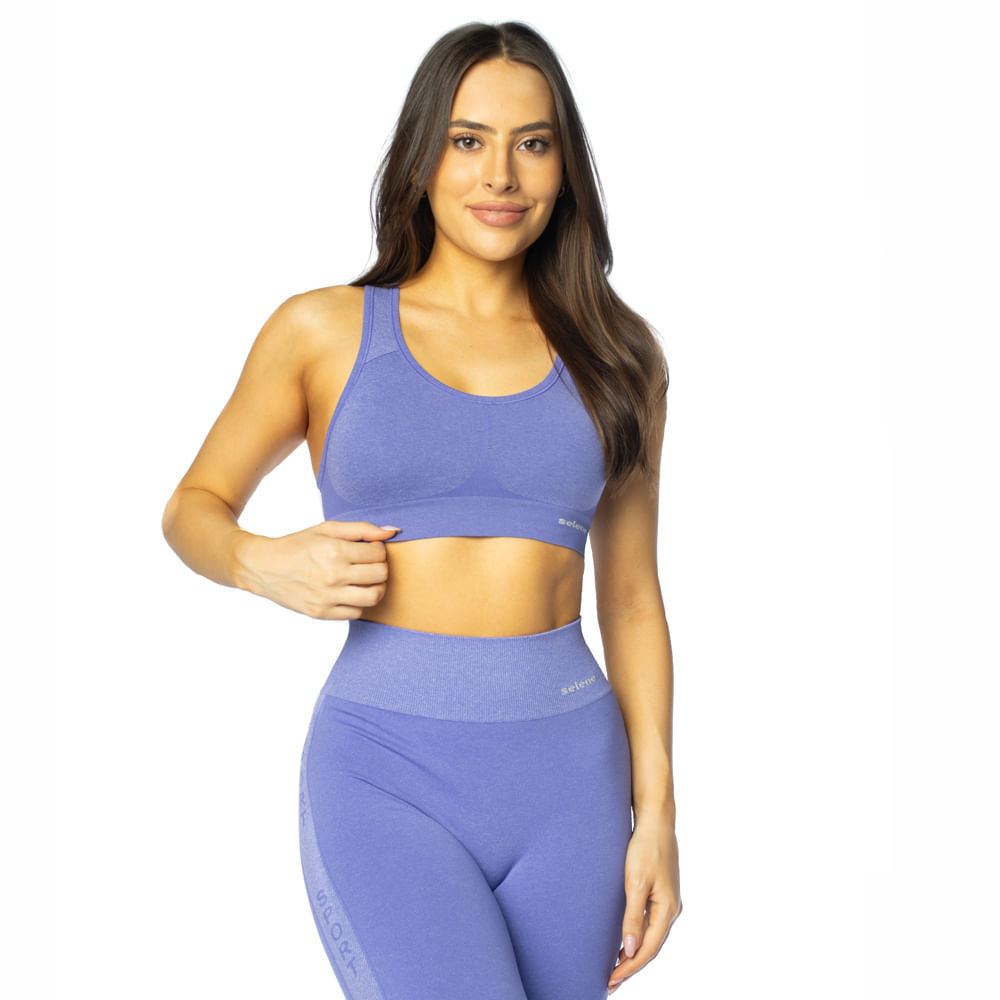 Top Feminino Selene Sport Lilás em Oferta na Shopee