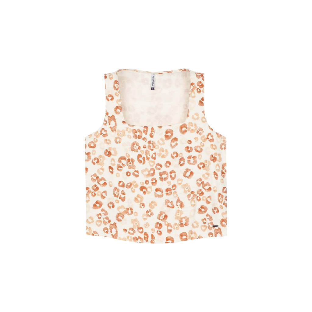 Regata Feminina Decote Quadrado Marialícia Bege em Oferta na Shopee