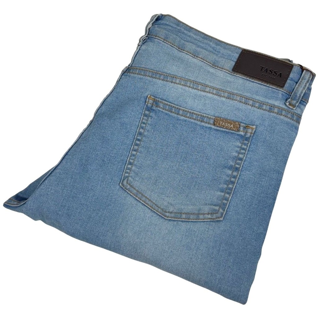 Calça Da Tassa Feminina Bootcut Azul Claro Cintura Alta New