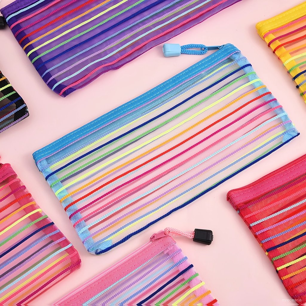 2/3/4 Kit Estojo Multiuso Bolsinha Nylon Colorido Necessaire PromoçãO