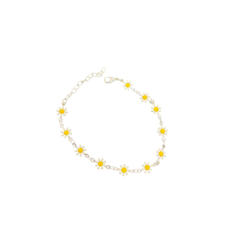 Pulseira Flor Bem Mi Quer Banhada a Prata 950 Original
