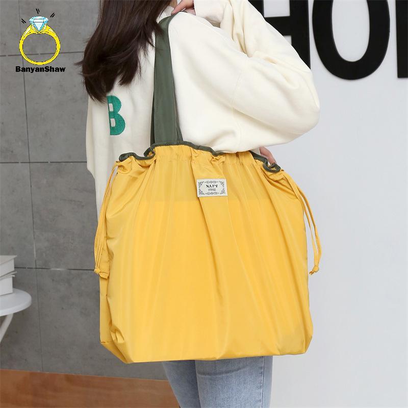[BANY] Bolsa De Ombro Dobrável Fashion À Prova D'água De Grande Capacidade Compras Armazenamento Boa