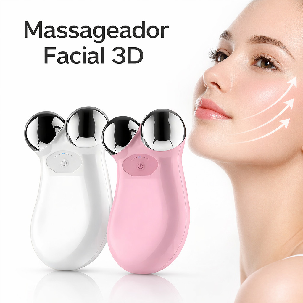 Massageador Facial de Microcorrente Mini com Efeito Lifting para Cuidados de Beleza