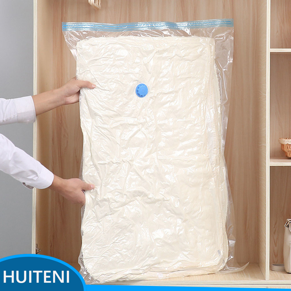 1/2/3 1PC Vácuo Bolsa Armazenamento Organizador De Casa Borda Transparente Roupas Dobráveis