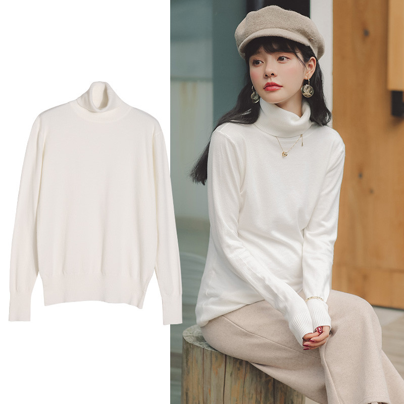 Miduli suéter para maternidade outono inverno manga comprida gola alta Top outono inverno versão coreana moda camiseta P