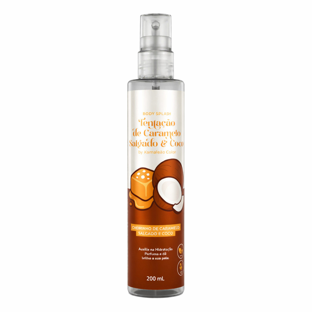Body Splash 200ml Kamaleão Color Caramelo Salgado e Coco