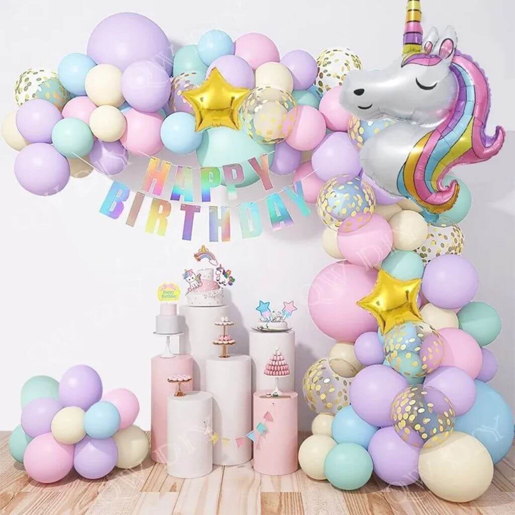 Kit Balões Unicórnio Festa Infantil Decoração